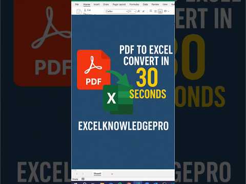 ✅ "PDF  to Excel in 30 Seconds! ⚡| Super Fast Trick You Need!"✅ "Convert PDF to Excel in Seconds! 🪄