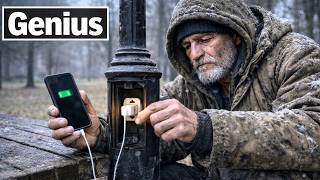 How He Charged His Phone With Nothing II Street Lamp Power Tap