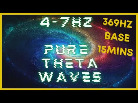 15 mins 4-7hz PURE Theta Waves | 369hz Base | Binaural Beats | CIA Hemi Sync | Astral Projection