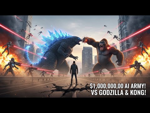 🌐 I SPENT $1,000,000,000 To Build An AI ARMY To Fight GODZILLA & KING KONG! (Epic 3-Way Battle) 🤖