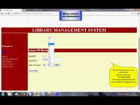 ASP .NET SOURCE CODE FOR LIBRARY MANAGEMENT SYSTEM