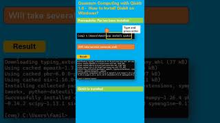 Quantum Computing with Qiskit 1.0 -  How to Install Qiskit on Windows? - Quick Guide Cheat Sheet