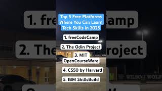 Top 5 Free Platforms Where You Can Learn Tech Skills in 2025 #codingbootcamp #techskills #techboot
