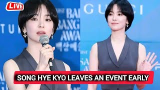 Song Hye Kyo Leaves an Event Early — What Happened Behind the Scenes?”