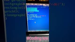 A Graphical program to drow a Rectangle #coding #shorts  #programming #Coding kre #tips