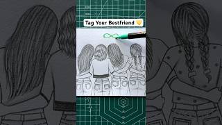 BFF Drawing💖💜 #shorts #craft #art #drawing #crafts #bestfriend