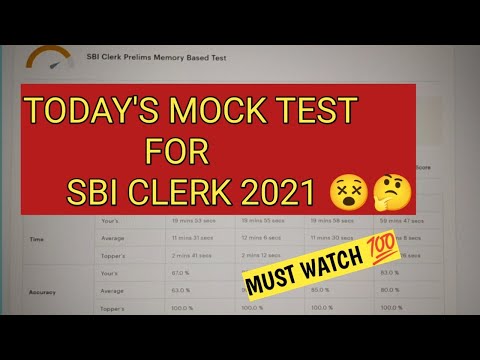 Today's Mock Test In Practice Mock l Free Mock Test For SBI CLERK 2021😊