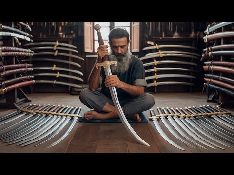 Rusted Railway Tracks Into a Razor-Sharp VIKING Sword | Full Forge Process