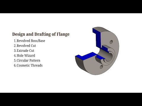 SolidWorks Tutorial | Design and Drafting |  Flange