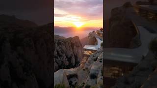 Hidden in the cliff #luxurytravel #development #hotelsandresorts  #hoteldesign #cliff #designinspo