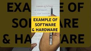 Hardware and software examples? five examples of hardware & software #hardware #software#shorts