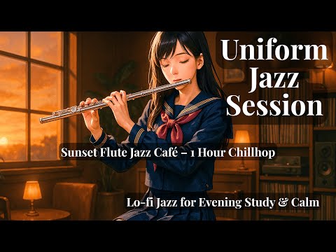 🎼Uniform Jazz Session #018 – Sunset Flute Café [1 Hour Lo-fi BGM]