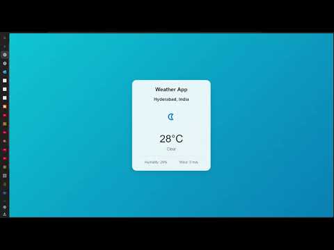 CREATING A WEATHER APP USING AI