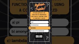 Python Trivia 31 #coding #programming #python #techcommunity #shorts #trending #viral #datascience