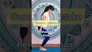 Avoid this in your Revolved chair Yoga pose #hathayoga #classicalyoga #yogaforbeginners