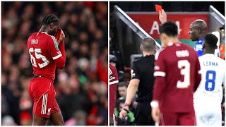 Liverpool Amara Nallo sent off 12 minutes after coming on vs Crystal Palace