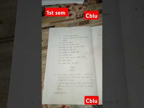 B.A 1st sem geography question paper #cblu