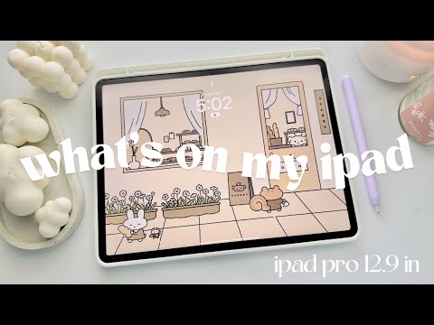 whats on my ipad 🪐🎧 | ipad pro 12.9 in - aesthetic lockscreen, homescreen, widgets & apps