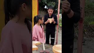 Poor girl crying over broken board 💔🥹😭~ mini wood toy- woodworking art skill/wood hand #shorts