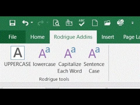 Excel Add in to change  the text case in a selected range