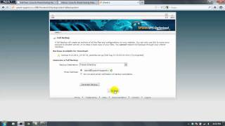 Create and download a full cPanel backup