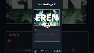 Text Masking Css  #css #html5css3 #html #coding #Programmer #developer #cssdesign  #ui #ux  #cfd