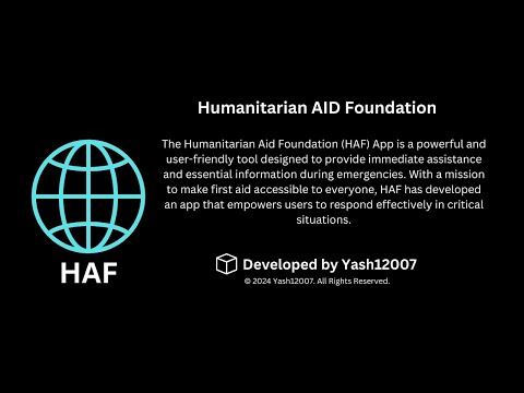 Humanitarian AID Foundation | HAF developed by Yash12007