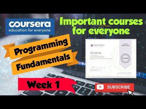 Coursera Programming Fundamentals Week 1 Solutions || Programming Fundamentals Coursera Answers 🥰🥰
