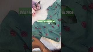 stylish blouse design ideas Boat Neck Blouse: Cutwork Design