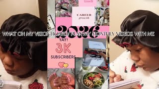 WHAT’S IS ON MY VISION BOARD \ PLAN MY MONTHLY VIDEOS WITH ME 