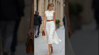 Beautiful White Fashion Looks #fashion#fashionstyle#style#beauty#shorts