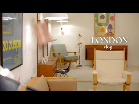 [London vlog]Vintage furniture shop and vintage flea market in London🇬🇧HAUL
