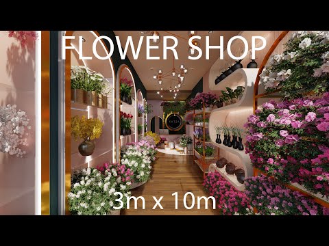Flower shop Design | Modern Flower shop  (3x10m)