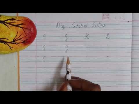 Easiest way of writing Big cursive letters PART-3