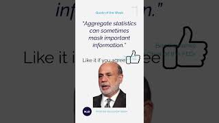 Bernanke: What Statistics HIDE 🧐 #QOTW OR The TRUTH Behind Economic Data? 📊 #shorts