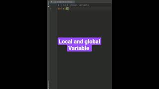 python program local and global variables use