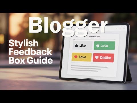 💥 blogger me stylish feedback box kaise banayein like love dislike reaction buttons