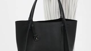 VESTIRSI Simone Italian Leather Belted Tote Bag