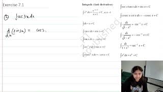 Integration CBSE MATH CLASS 12 Exercise 7.1 2