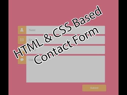 How to Create step by step HTML 5 and CSS 3 Contact Form Tutorial