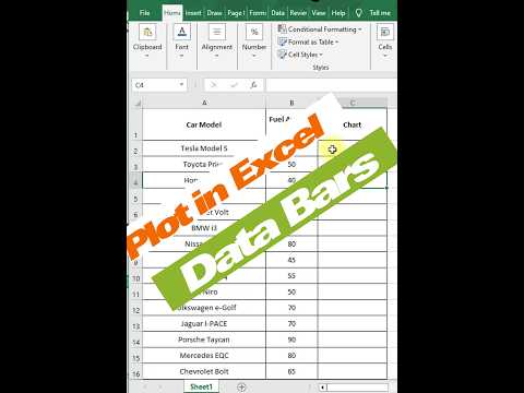 Plot Data Bars in Excel for Visual Analysis | Excel Data Analysis made easy | #excelhacks #techtips