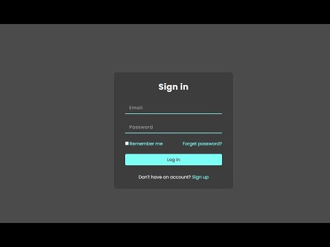 Login Page using Only HTML & CSS