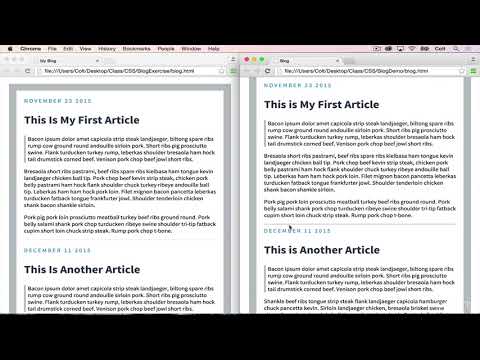 Complete Free Web Development Course : CSS Blog From Scratch Exercise SOLUTION Pt  3
