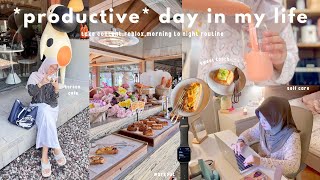 *productive* A DAY IN MY LIFE📝🧘🏻‍♀️workout,morning to night routine,korean cafe,healthy breakfast