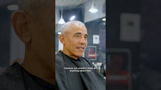 President Obama stops by his old barbershop