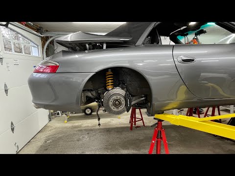 Porsche 911 996 Rear Strut Removal and Ohlins Coilover Installation Part 1