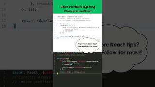 React Mistake: Forgetting Cleanup in useEffect