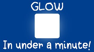Unity 2D glow tutorial in under 1 minute!
