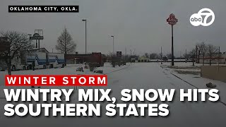 🔴 WATCH | Weekend snow storm hits Oklahoma, southern states