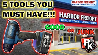 5 HARBOR FREIGHT TOOLS YOU MUST HAVE!!! #harborfreight #tools #top5 #toolreviews #icon #diy